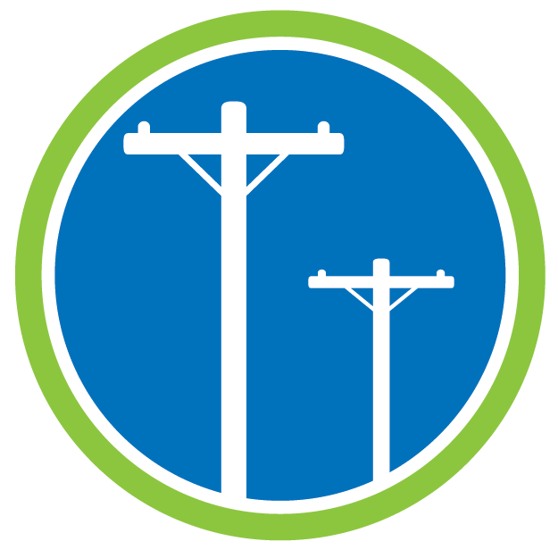 two power poles
